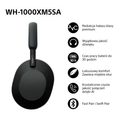 8. SONY WH-1000XM5SA Black Wireless Headphones