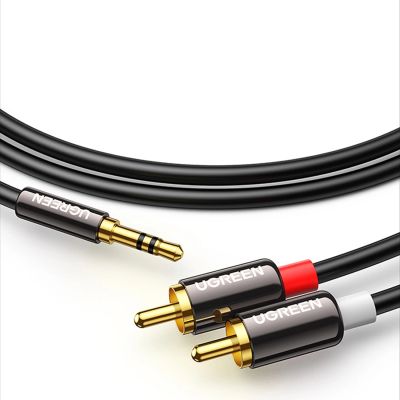 21. Ugreen AV116 10583 audio cable mini jack 3.5mm (male) / 2RCA (male) 1.5m - black