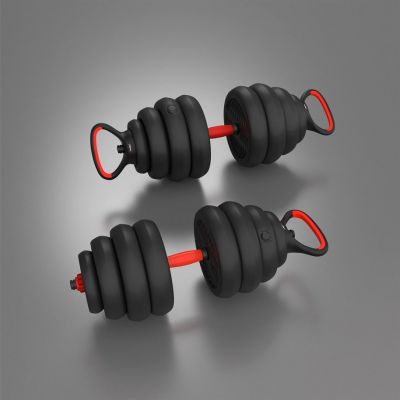 7. HMS SGN140 6-in-1 weight set (barbell, dumbbells and kettlebell) 40kg