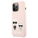 3. Karl Lagerfeld Silicone Ikonik Karl&Choupette MagSafe Case for iPhone 13 Pro / iPhone 13 - Light Pink