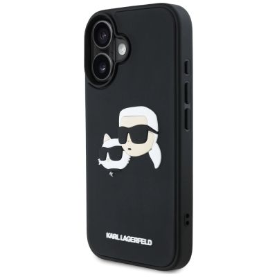 2. Karl Lagerfeld HC 3D Rubber Double Heads iPhone 16 Case - Black