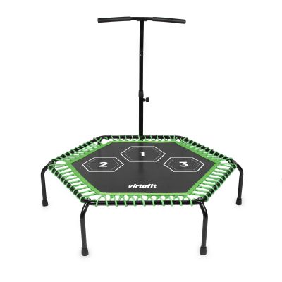 8. VIRTUFIT FITNESS PRO TRAMPOLINE WITH HANDLE - BLACK - 127 CM