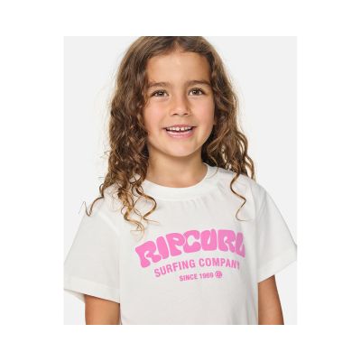4. RIP CURL Surf Puff Relaxed Tee - Girl white