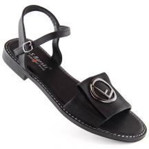 Comfortable sandals with decoration S.Barski W OLI259A, black