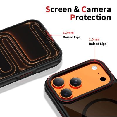 4. Tech-Protect MagHybrid MagSafe Case for iPhone 17 Pro - Black and Red