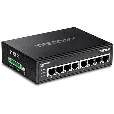 3. Trendnet TI-G80 Unmanaged Switch - 8 x 100/1000/10000 - DIN Rail Mount, Wall Mount - DC (TI-G80)