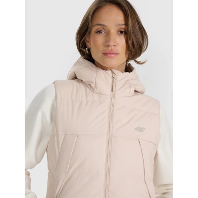7. Women's down vest with synthetic filling 4F 4FRAW25TVJAF327-83S