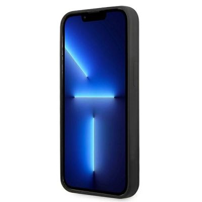 5. Karl Lagerfeld Silicone Plaque Case for iPhone 13 Pro / iPhone 13 - Black