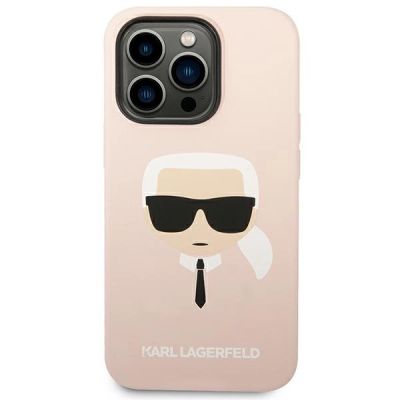 3. Karl Lagerfeld KLHCP14LSLKHLP iPhone 14 Pro 6.1 "hardcase pink / pink Silicone Karl`s Head