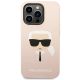 3. Karl Lagerfeld KLHCP14LSLKHLP iPhone 14 Pro 6.1 "hardcase pink / pink Silicone Karl`s Head