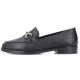 3. Women's leather moccasin shoes black Rieker 46262-01