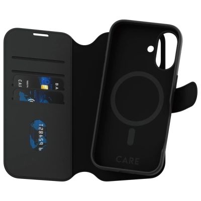 2. CARE by PanzerGlass Feature Tango 2in1 Wallet MagSafe Case for iPhone 16 - Black