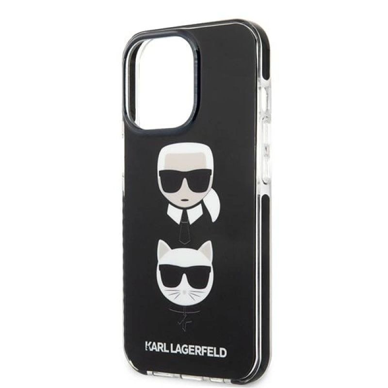 6. Karl Lagerfeld Karl&Choupette Head Case for iPhone 13 Pro Max - Black