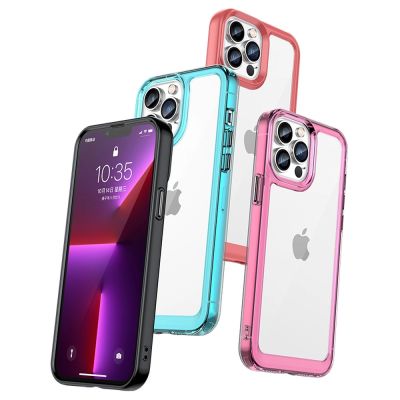 6. Outer Space Case Case for iPhone 12 Pro Max Hard Cover with Gel Frame Red