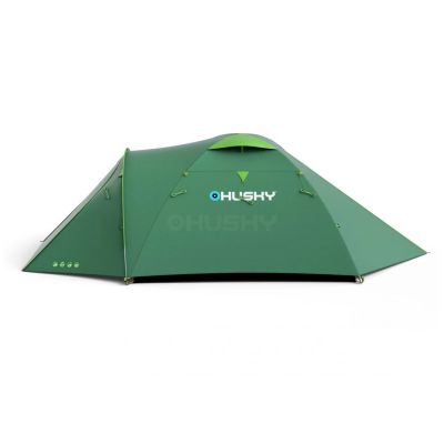 Husky BIZON 3 PLUS three-person tourist tent, 220 x 410 x 130 cm, 5.2 kg green
