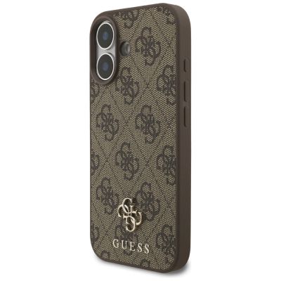 2. Guess 4G Small Classic Logo MagSafe Case for iPhone 17 - Brown