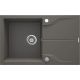 Single-bowl granite sink with drainer - mounted flush with the countertop ZQN_T11F 5908212088746