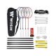 4. WISH ALUMTEC 5566 badminton set 4 rackets + 3 shuttlecocks + net + lines
