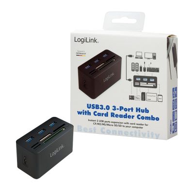 6. LogiLink CR0042 Wired Docking Station USB 3.2 Gen 1 (3.1 Gen 1) Type-A Black