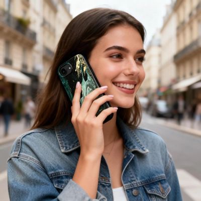 7. Tech-Protect Lamano MagSafe Case for iPhone 16e / 17e - Black and Green