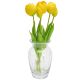 22. BOUQUET OF 5 YELLOW PEONY TULIPS 39 CM LIFE-LIKE SPRING DECORATION
