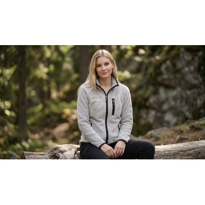 5. Geographical Norway TAMOUREUSE LGREY DB LADY 047-1 Women's Fleece Jacket (WZ8036F/GN-LIGHT GREY)