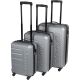 61. SET OF 3 SUITCASE 18, 22, 26 INCHES SILVER SLAZENGER