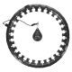 6. Plus size hula hoop HMS HHW12 with studs and weight, black