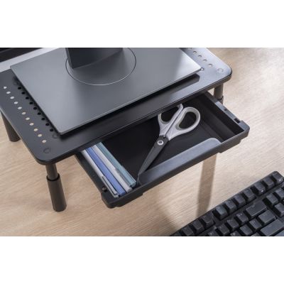 10. GEMBIRD ADJUSTABLE MONITOR STAND WITH DRAWER (RECTANGLE)