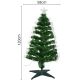 23. DECORATIVE FIBER OPTIC CHRISTMAS TREE WARM WHITE 120CM