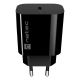 11. NATEC RIBERA 1X USB-C 20W BLACK WALL CHARGER