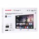 23. SHARP 55JP7265E QLED 55" 4K Ultra HD Google TV Dolby Digital Plus Black