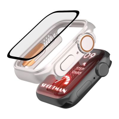 2. Tech-Protect Defense360 Case for Apple Watch 7 / 8 / 9 (45mm) - Black/Orange
