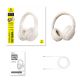 5. Baseus Bass BH1 Lite Wireless On-Ear Bluetooth 6.0 Headphones - White