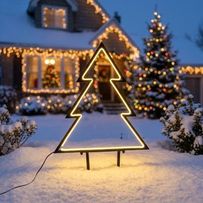 11. NEON CHRISTMAS TREE 190 LED TIMER 8 FUNCTIONS 53x75CM LUCA WARM WHITE