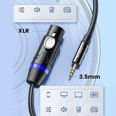 4. Orico AXKF mini jack 3.5 mm to XLR female audio cable 5 m - black