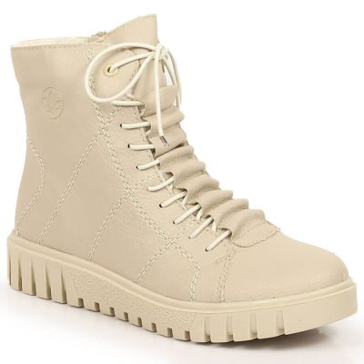 Rieker W RKR279C insulated platform ankle boots, beige