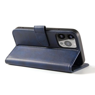 3. Wallet Case with Stand for iPhone 15 Pro Magnet Case - Blue