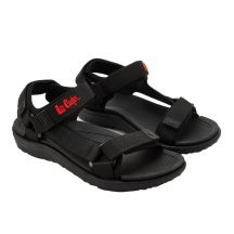Lee Cooper men's shoes with velcro straps for summer beach sandals, lightweight black