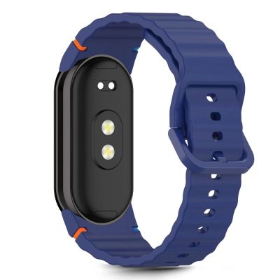 2. Tech-Protect Silicone Sport Strap for Xiaomi Smart Band 8 / 9 / 10 / NFC - Blue
