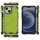 2. Honeycomb Case armor cover with TPU Bumper for iPhone 13 mini green