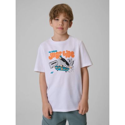 Boy's cotton T-shirt 4F 4FJRSS26TTSHM4171-10S