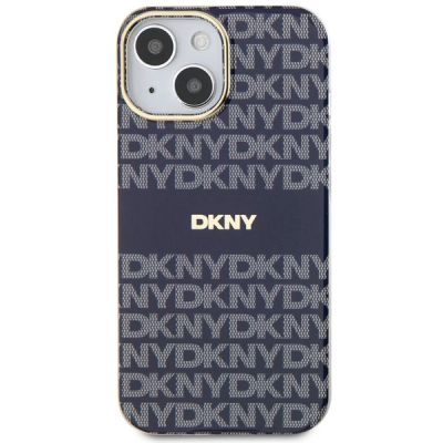 3. DKNY IML Mono & Stripe MagSafe case for iPhone 15 / 14 / 13 - blue