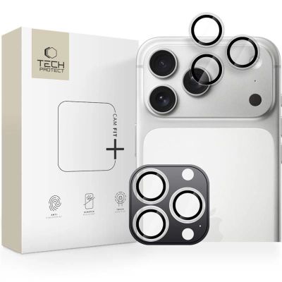 Tech-Protect Camring Fit+ Camera Cover for iPhone 14 Pro / Max / 15 Pro / Max / 16 Pro / Max / 17 Pro / Max - Clear
