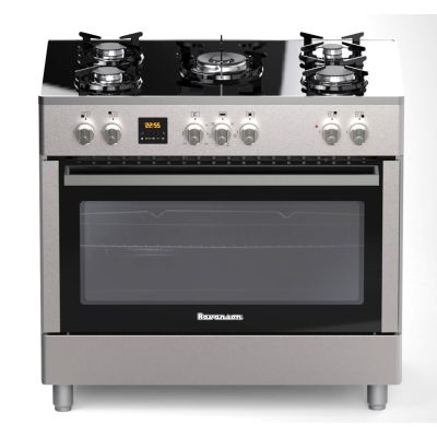 5. Ravanson KWGE-K90 Glass Inox gas-electric cooker