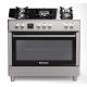 5. Ravanson KWGE-K90 Glass Inox gas-electric cooker