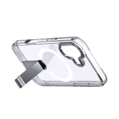 3. Hybrid Armor X Case for iPhone 17 with Stand, Compatible with MagSafe - Transparent