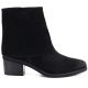 7. Women's leather cowboy boots with rolled-up upper, black Potocki JE19497