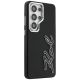 4. Karl Lagerfeld Grained Signature Metal Resin Logo Case for Samsung Galaxy S26 Ultra - Black