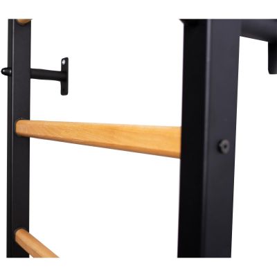 5. WOODEN AND METAL GYMNASTIC WALL BAR WITH WOODEN BAR AND ACCESSORIES BENCHK 211B A076